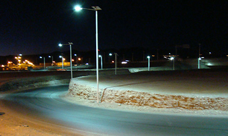 Solar LED Street Lighting, LU2 in Atacama Desert Chile